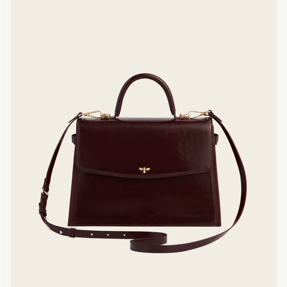 Fable England Limited Edition Ruby Maroon Satchel Tote